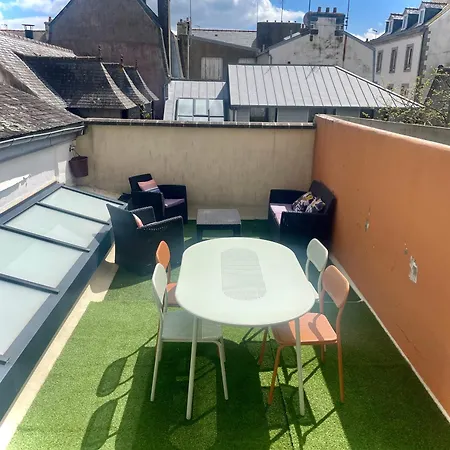 Апартаменты Avec Terrasse Entre Centre-ville Et Plages De Конкарно